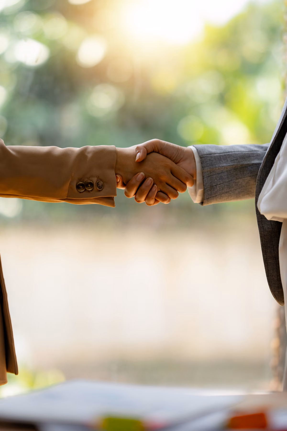 Two professionals formalising an advisory relationship