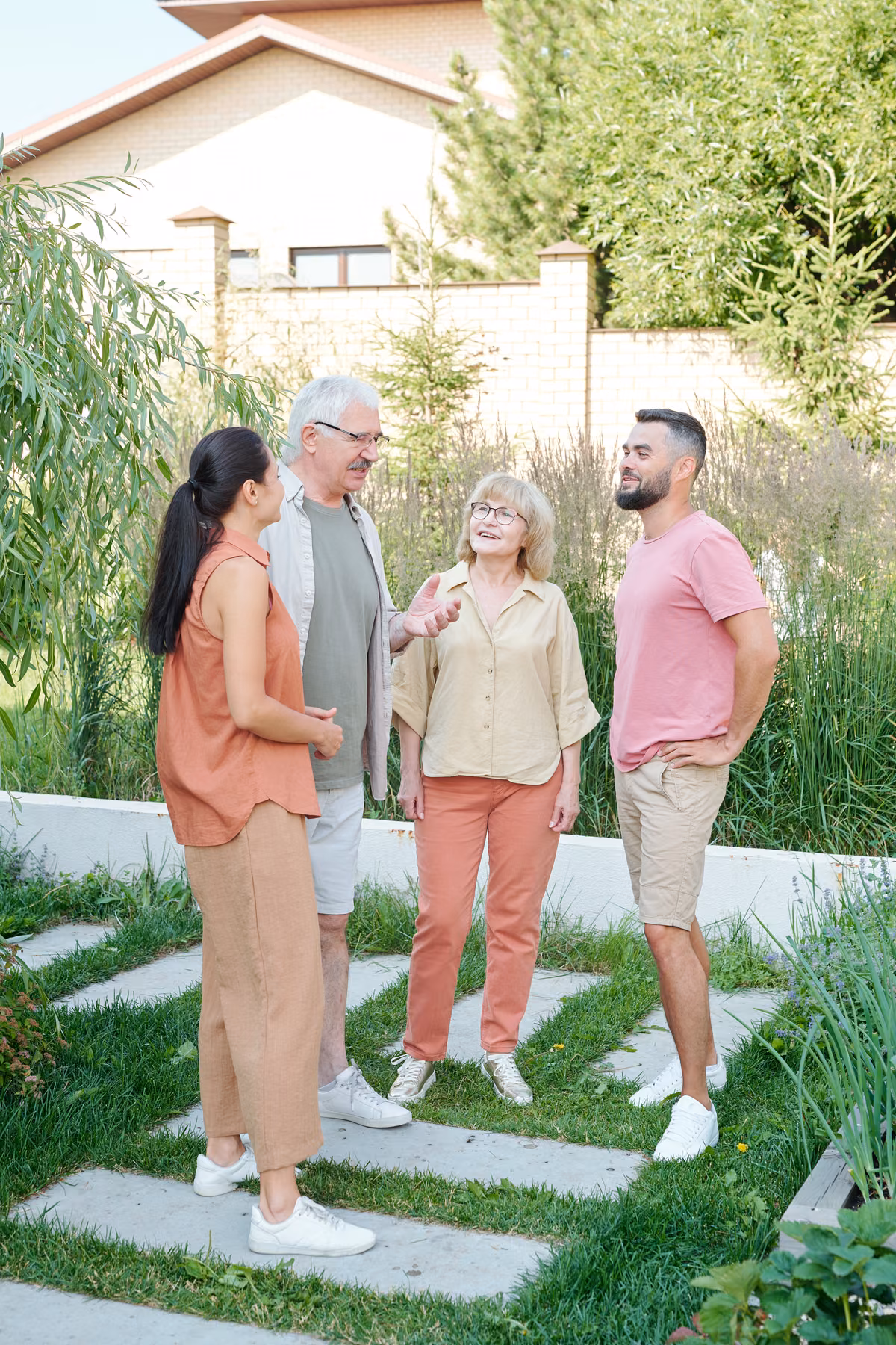 Construction professionals reviewing a development site